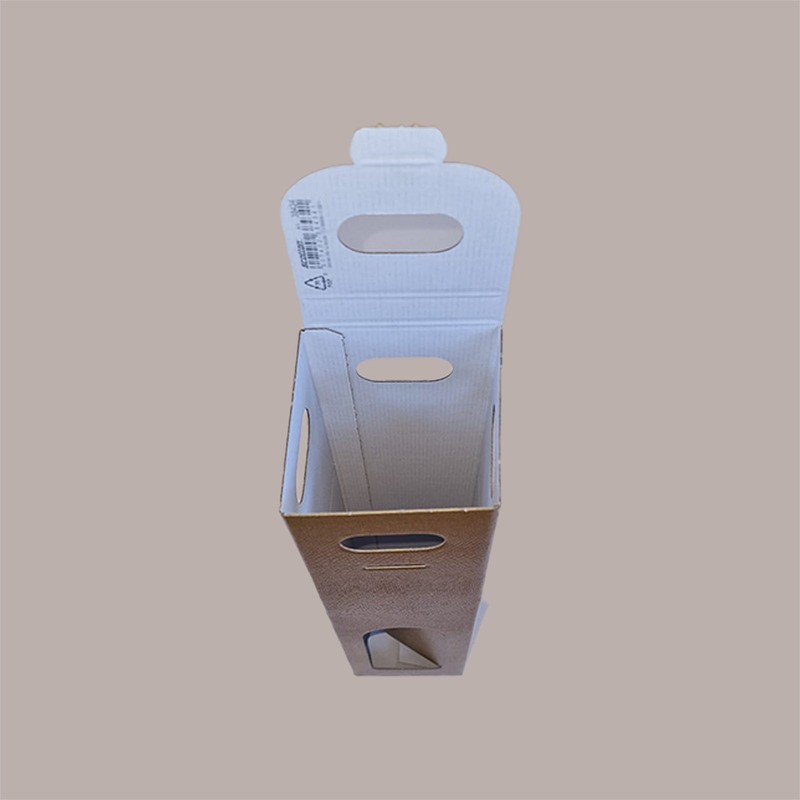 Scatola Astuccio Porta 1 Bottiglia 750 ml Olio Vino in Cartoncino grafica Skin Oro con Finestra 90x90H385mm 10 Pezzi [c38a3565]