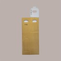 Scatola Astuccio Porta 1 Bottiglia 750 ml Olio Vino in Cartoncino grafica Skin Oro con Finestra 90x90H385mm 10 Pezzi [c6da727b]