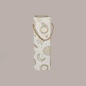 10 Pz Scatola Astuccio Porta 1 Bottiglia 750 ml Vino e Olio esagonale con cordino in cartoncino grafica White 95x95H3 [5f5f517e]