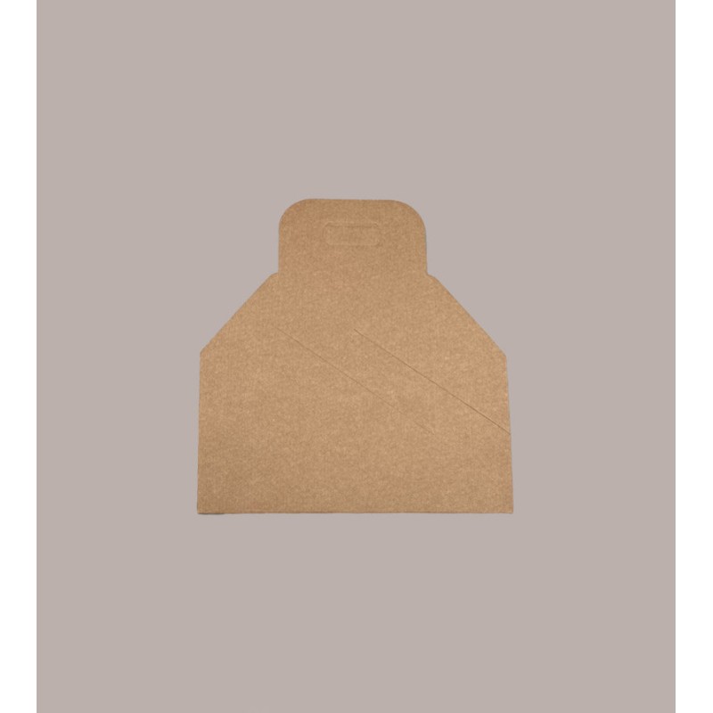 Cestello Aperto Porta 4 Bottiglie Olio/Birra da 500 ml in Cartoncino Rigido  Avana, 150x150H320mm, Ideale per Enotech [4100e600]