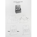 10 Pz Cestello Aperto Porta 6 Bottiglie Olio/Birra 500 ml in Cartoncino Rigido Kraft Nero, 225x150H320mm, Ideale per  [1f9896df]