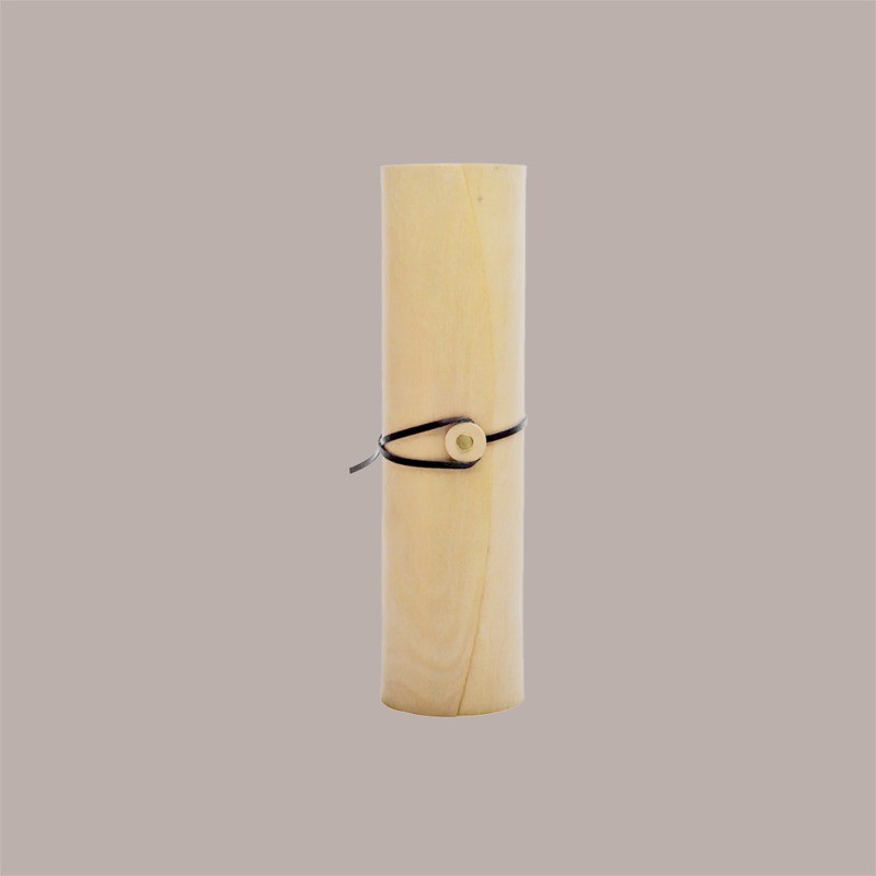 Scatola Astuccio in Legno Porta 1 Bottiglia 750 ml con cordino H32,5cm Dm 8cm 2 Pezzi [7517264d]