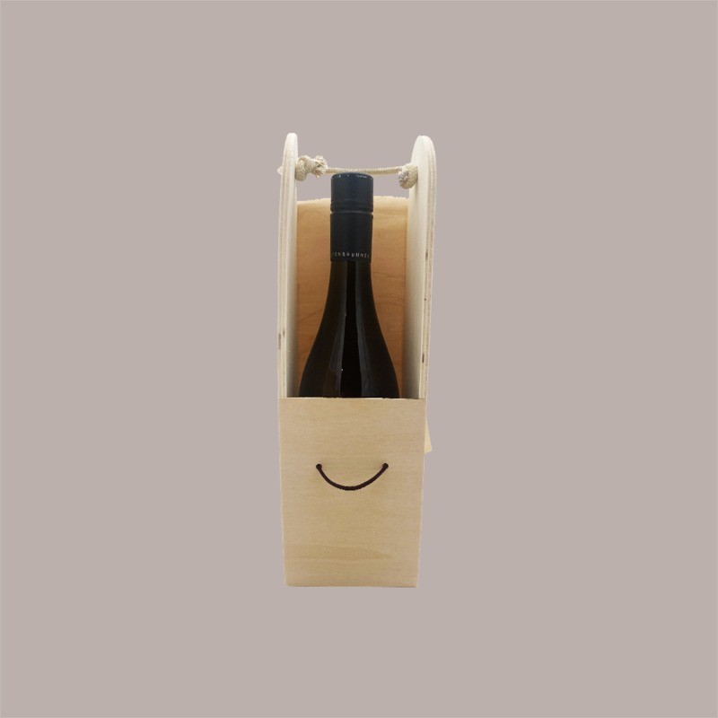 Cofanetto Lusso in Legno Porta 1 Bottiglia 750 ml Ideale per Confezione Regalo 33+9x9cm [25c40c42]