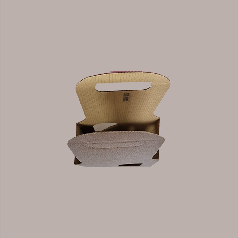 10 Pz Scatola Astuccio Porta 2 Bottiglie 750 ml vino e olio New Bag in Cartoncino Marrone effetto Pelle 180x90H410mm [14ca07d9]