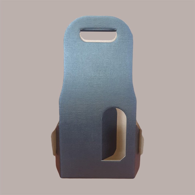 10 Pz Scatola Astuccio Porta 2 Bottiglie 750 ml vino e olio New Bag in Cartoncino Seta Nero 180x90H410mm [e90e5ede]