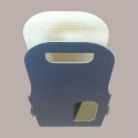 10 Pz Scatola Astuccio Porta 2 Bottiglie 750 ml vino e olio New Bag in Cartoncino Seta Nero 180x90H410mm [5e139fda]
