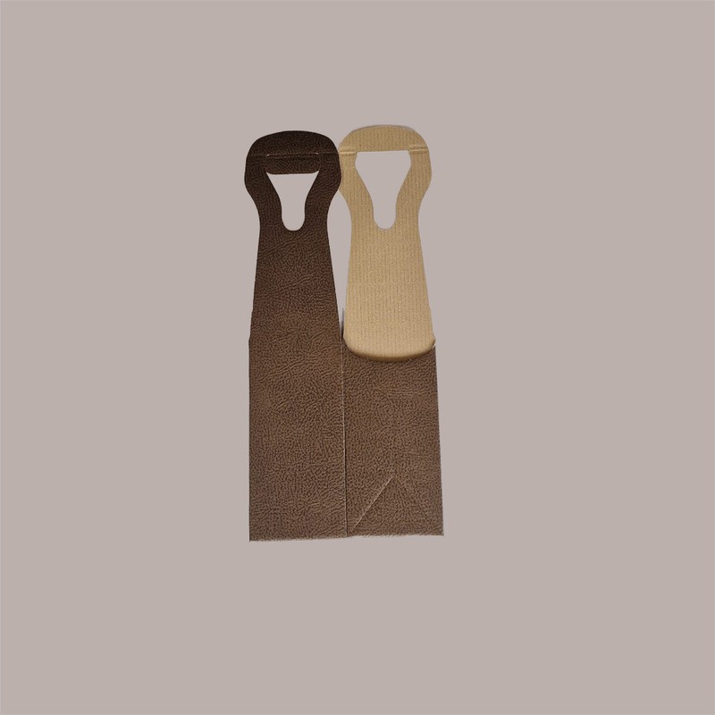 10 Pz Scatola Astuccio Porta 1 Bottiglia 750 ml vino e olio New Bag in Cartoncino Marrone effetto Pelle 90x90H410mm [5e3fc2ae]