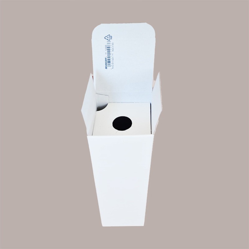 Scatola Astuccio Porta 1 Bottiglia 750 ml Olio Vino Cartoncino grafica Seta Bianco 90x90H340mm 10 Pezzi [d5068b94]