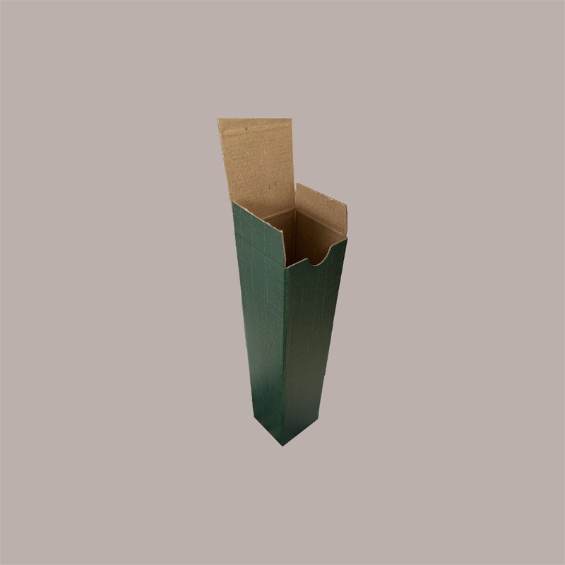 Scatola Astuccio Porta 1 Bottiglia 500 ml Olio in Cartoncino Seta Verde Petit 65x65H320mm 20 Pezzi [2806422e]