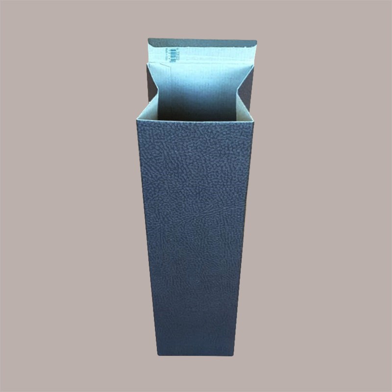 Scatola Astuccio Porta 1 Bottiglia 750 ml Olio Vino Cartoncino Marrone grafica effetto pelle 90x90H370mm 20 Pezzi [2efc9663]