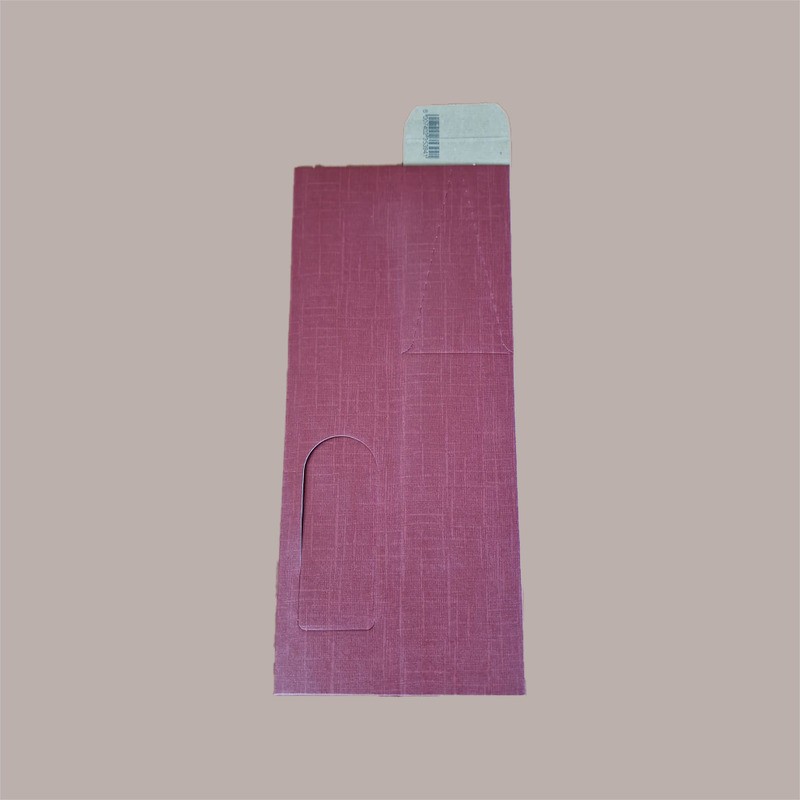 Scatola Astuccio Porta 1 Bottiglia 750 ml Olio Vino in Cartoncino Seta Bordeaux con Finestra 90x90x385mm 20 Pezzi [f10373f3]