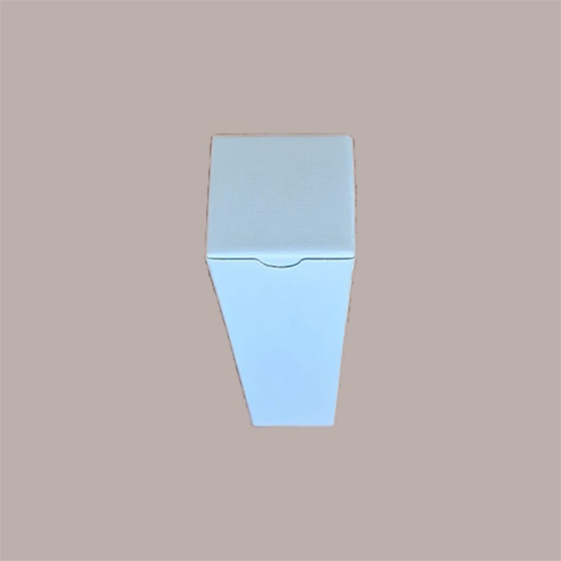 Scatola Astuccio Porta 1 Bottiglia 250/500 ml Olio in Cartoncino Seta Bianco Petit 55x55H240mm 20 Pezzi [13ada9f5]