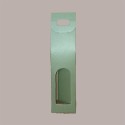 20 Pz Scatola Astuccio Porta 1 Bottiglia 750 ml Olio Vino in Carta Linea Verde con Finestra 90x90H385mm [d2ac670e]