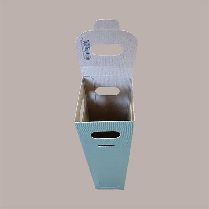 Scatola Astuccio Porta 1 Bottiglia 750 ml Olio Vino in Carta Linea Verde con Finestra 90x90H385mm 20 Pezzi [65b1a60a]