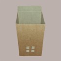 Casetta in Cartoncino Avana con Cordini Piccola 120x120H110mm 20 pezzi [afb04ce7]
