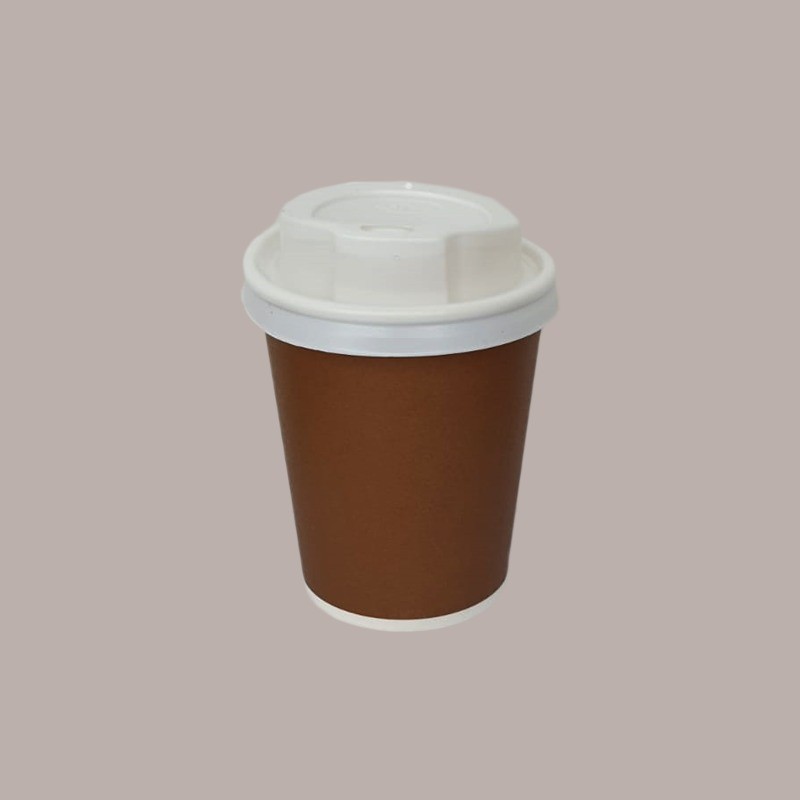Bicchiere Termico in Carta Monouso Brown Marrone per Caffè Cappuccino 6oz 180 ml 100 Pezzi [9c362c2f]
