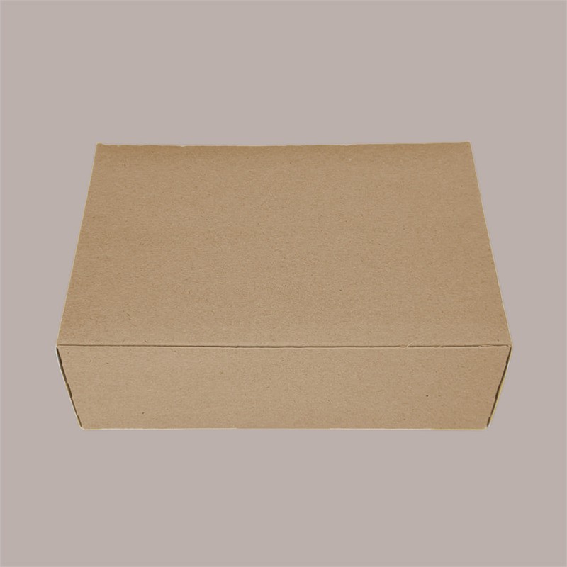 10 Pz Scatola Porta Dolci Mignon in Cartoncino Avana Ecolife 21x30H6,5cm [86831d7d]