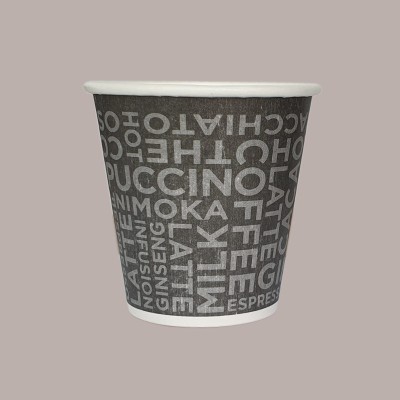 Bicchiere Termico in Carta Monouso Nero grafica Coffee Black per Caffè Cappuccino 6oz 180 ml 100 Pezzi [fc3e848c]