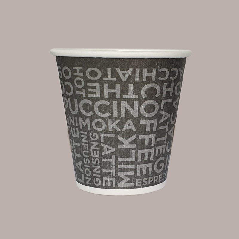 Bicchiere Termico in Carta Monouso Nero grafica Coffee Black per Caffè Cappuccino 6oz 180 ml 100 Pezzi [fc3e848c]