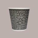 Bicchiere Termico in Carta Monouso Nero grafica Coffee Black per Caffè Cappuccino 6oz 180 ml 100 Pezzi [fc3e848c]