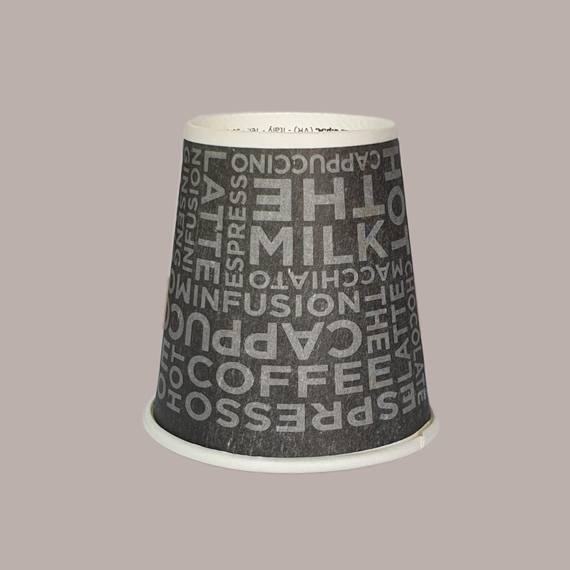 Bicchiere Termico in Carta Monouso Nero grafica Coffee Black per Caffè Cappuccino 6oz 180 ml 100 Pezzi [2518c781]