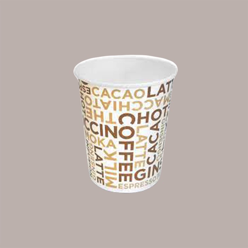 Bicchiere Termico in Carta Monouso Bianco grafica Coffee White per Caffè Cappuccino 6oz 180 ml 100 Pezzi [7b925c8d]