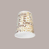 100 Pezzi Bicchiere Termico in Carta Monouso Bianco grafica Coffee White per Caffè Cappuccino 6oz 180 ml [15a9de84]
