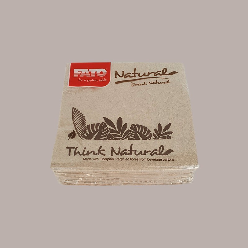 500 Pz Tovagliolo 2 Veli Econatural Avana Naturale 24x24 Aperitivo [0fe22864]