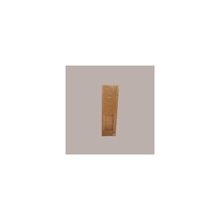 50 Pz Sacchetti Carta Kraft Avana Politenati Antigrasso con Finestra 16+9H36cm [1183d6a5]