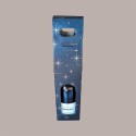 Scatola Astuccio Porta 1 Bottiglia 750 ml Olio Vino in Cartoncino Nero grafica stelle oro con finestra 90x90H385mm 10 [7ab5003a]