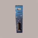 10 Pz Scatola Astuccio Porta 1 Bottiglia 750 ml Olio Vino in Cartoncino Nero grafica stelle oro con finestra 90x90H38 [cda8c13e]
