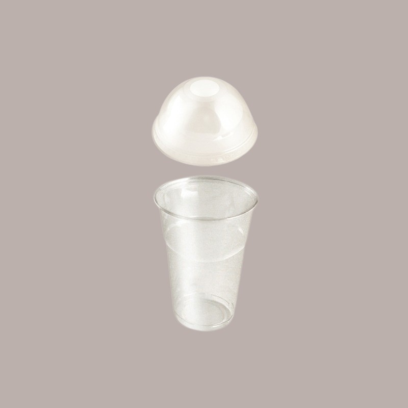 100 Coperchio Cupola con Foro PLA BIO dm85 x 350cc400cc500cc [fddfd509]