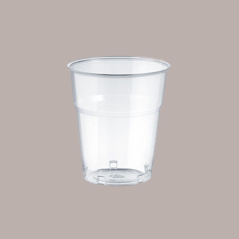 100 Pz Bicchiere Plastica Kristal Cup Monouso per Bibite Fredde 200cc [6501786c]