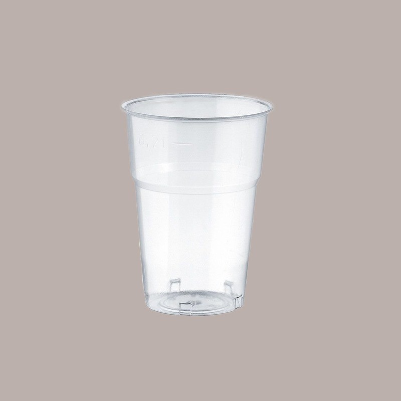 100 Pz Bicchiere Bibita BIO PLA CE Trasparente 250 cc (Tacca 0,20) [f01aae53]