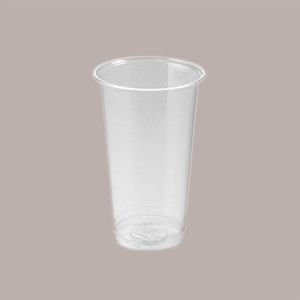 100 Pz Bicchiere Plastica PLA Bio Trasparente Tumbler 350cc (0,3 L alla Tacca) per Cocktail Drink [818828dc]