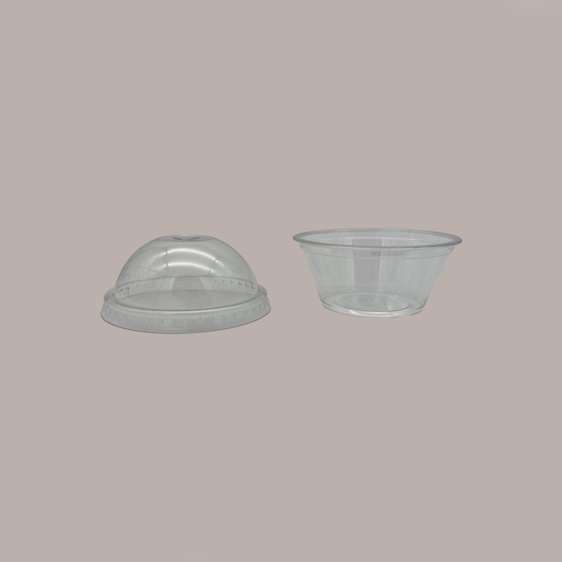 100 Pz Coperchio Cupola Trasparente in Pet Con Foro Dm92 Adatto a Coppa Vasetto V160, V210, V270 [2324fbf8]