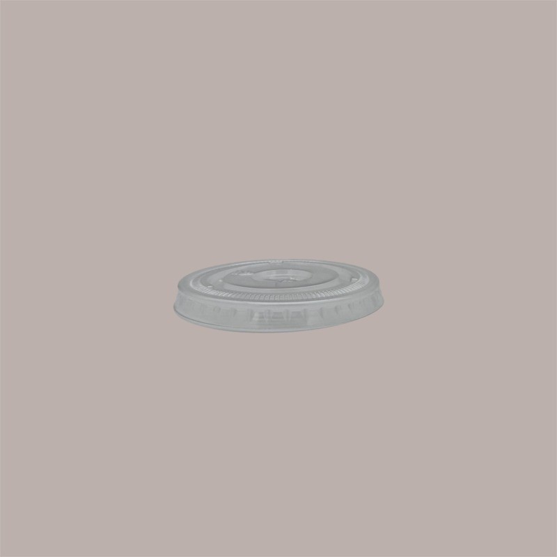 100 Pz Coperchio Piano Trasparente in Pet Con Foro Dm74 Adatto a Coppa Vasetto V80,V100, V120, [8fa98c14]
