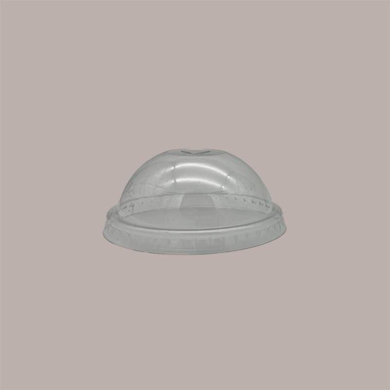 100 Pz Coperchio Cupola Trasparente in Pet Con Foro Dm74 Adatto a Coppa Vasetto V80,V100, V120 [6d372001]