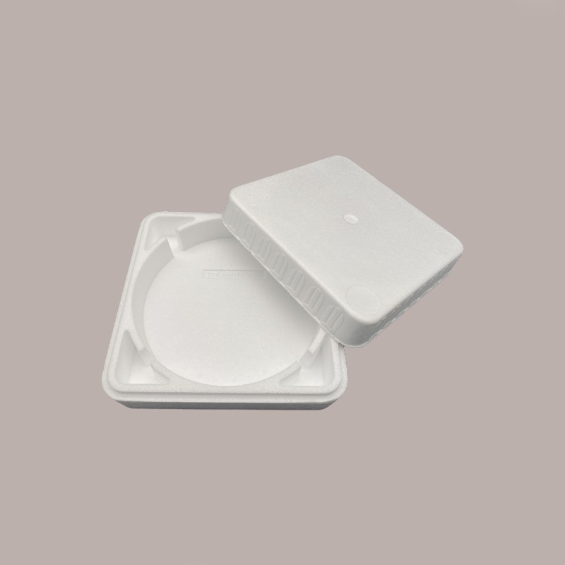 4 Pz Termoscatola Quadrata con Interno Tondo Polistirolo Torte Gelato Semifreddi Dm interno 26,5 cm [848a42de]