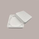 4 Pz Termoscatola Quadrata con Interno Tondo Polistirolo Torte Gelato Semifreddi Dm interno 26,5 cm [848a42de]