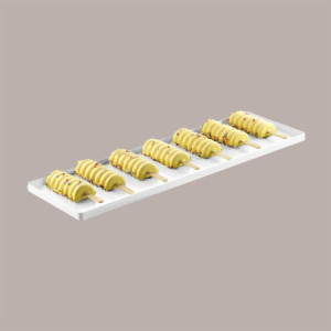Set 2 Vassoi VGEL 03 Espositore Bianco per Stecchi Gelato 119x395.5H13mm