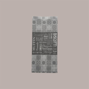 500 Pz Sacchetti Carta Antigrasso Fantasia Maioliche e Pasticcini 14+10x30 cm [d843d229]