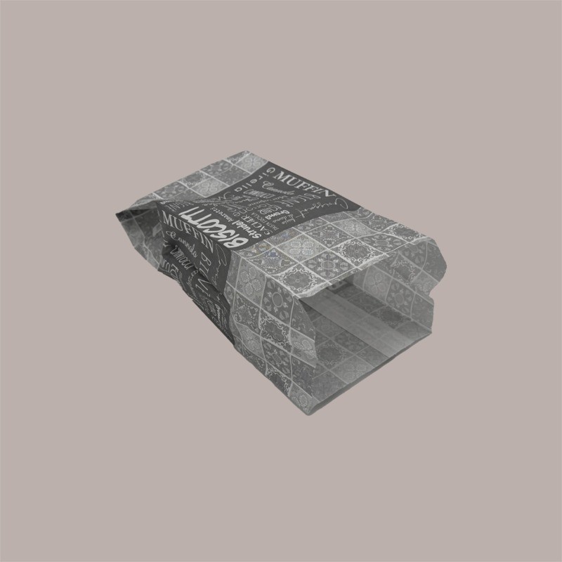 500 Pz Sacchetti Carta Antigrasso Fantasia Maioliche e Pasticcini 12+8x26cm [a4142ffc]