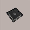 100 Pz Vassoio Quadrato Plastica Nero Mono Porzione Medorino 12x12 cm Alcas [9f3987ef]
