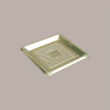 100 Pz Vassoio Quadrato Plastica Oro Mono Porzione Medorino 12x12 cm Alcas [9d7acf10]