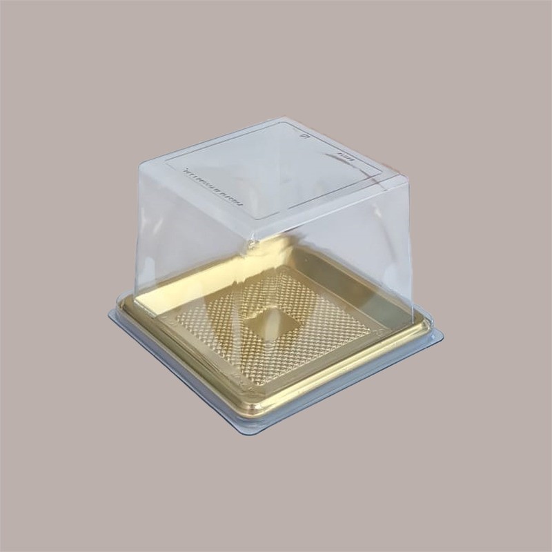 100 Pz Vassoio Quadrato Plastica Oro Mono Porzione Medorino 12x12 cm Alcas [f956dee4]