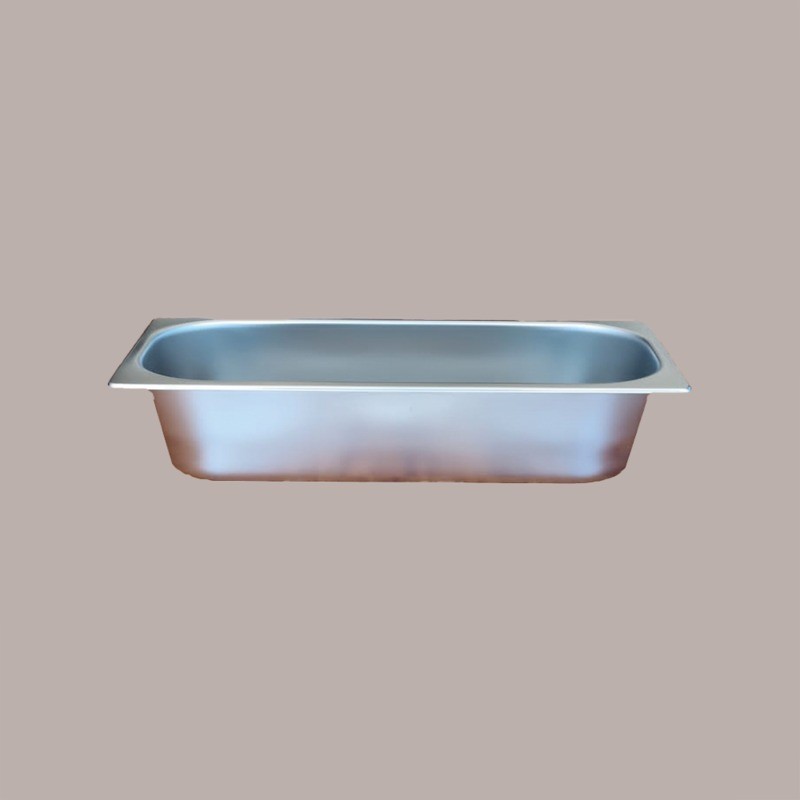 Bacinella Vaschetta Acciaio Inox Gastronomica per Gelato 360x250x80mm [5f21e8d3]
