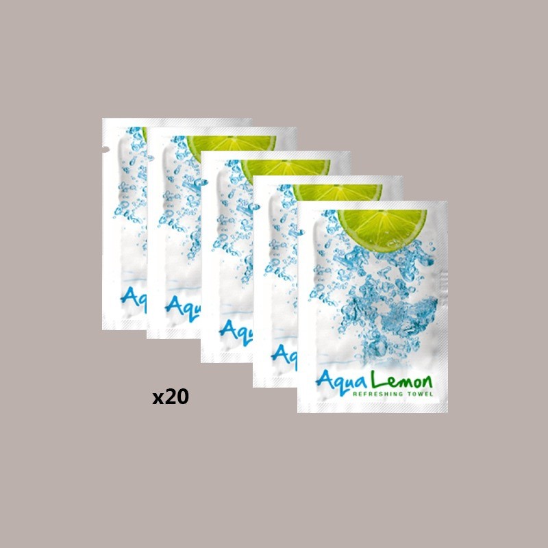 100 Pz Salviette Rinfrescanti Acqua Lemon in Bustina per Mani [43c82f24]
