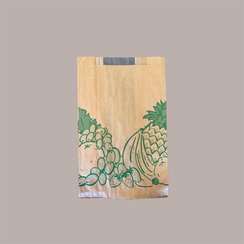 1000 Pz Sacchetti Carta Avana Liscio con Finestra 22x34 cm [0a70d55b]