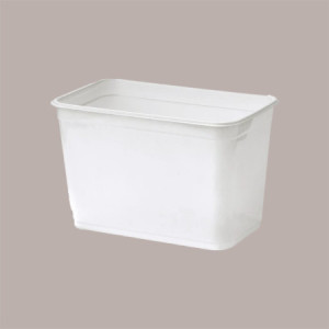 25 Pz Gelatiera in Ps con Coperchio Colore Bianco 4200 cc Alcas [ebbba631]
